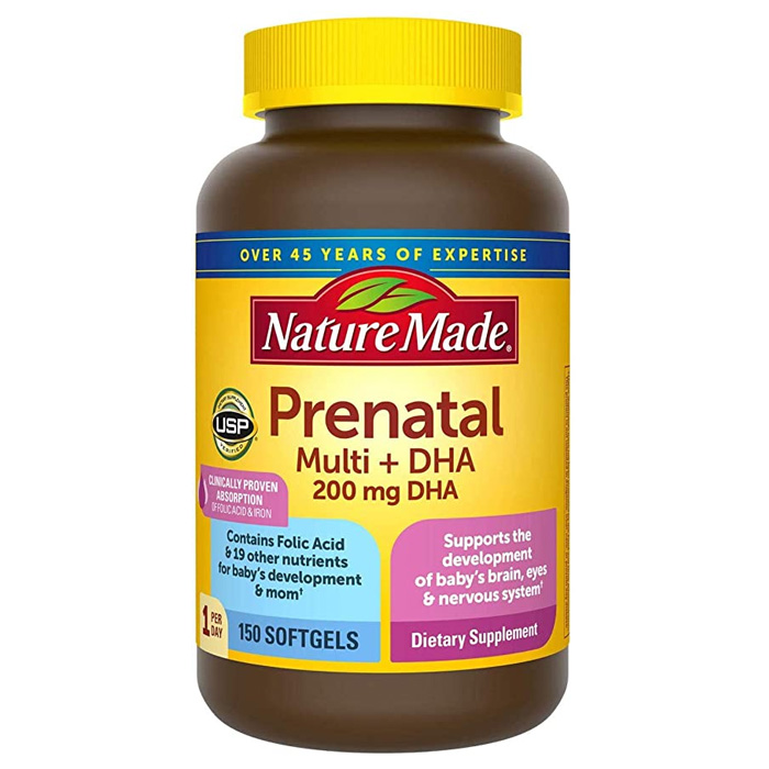 thuoc prenatal multi dha nature made bo sung vitamin cho ba bau my anh 1