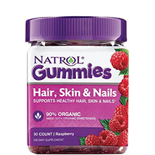 Kẹo dẻo tóc da và móng Natrol Gummies Hair Skin Nails 90 viên Mỹ