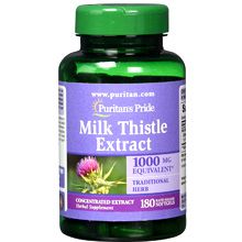Viên uống Milk Thistle Extract 1000mg 180 viên thải độc gan Puritan’s Pride của Mỹ