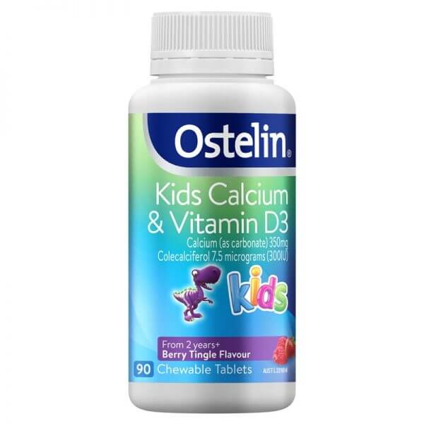 Viên nhai cho bé 2 đến 13 tuổi Kids Calcium & Vitamin D3 Ostelin Của Úc (90 viên)